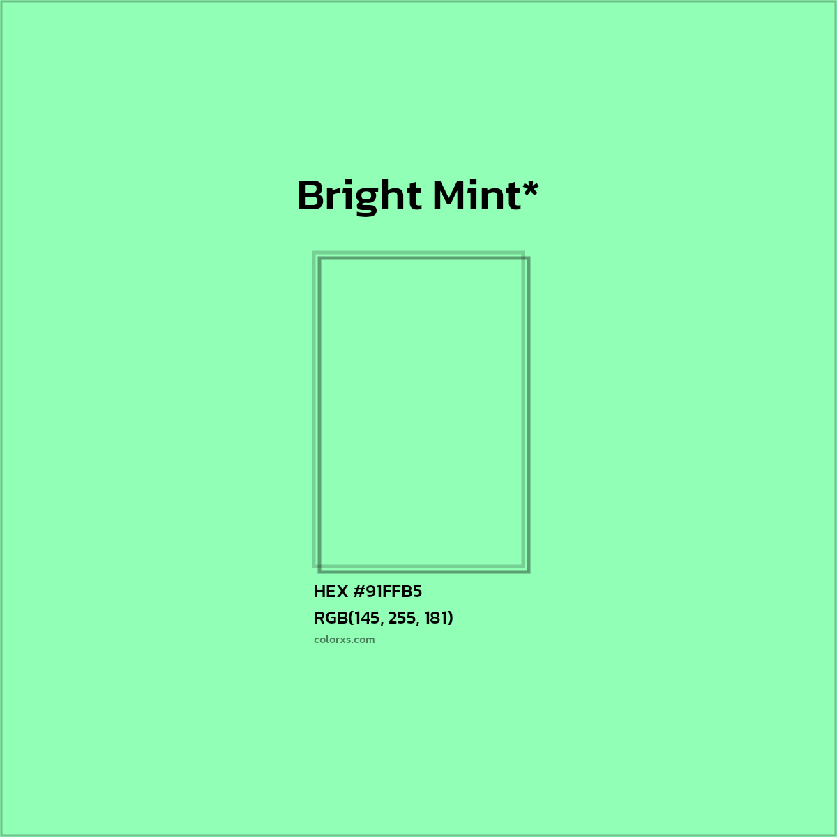 HEX #91FFB5 Color Name, Color Code, Palettes, Similar Paints, Images