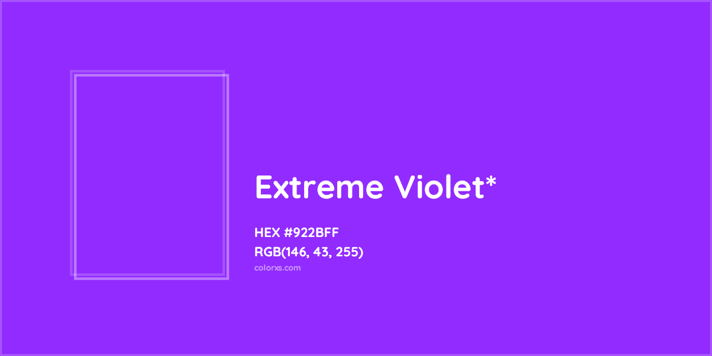 HEX #922BFF Color Name, Color Code, Palettes, Similar Paints, Images