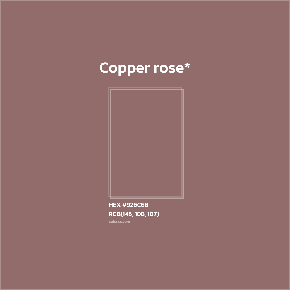 HEX #926C6B Color Name, Color Code, Palettes, Similar Paints, Images