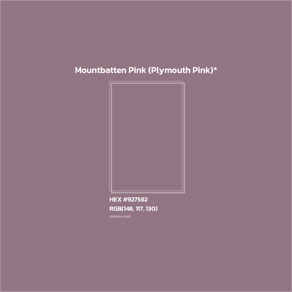 HEX #927582 Color Name, Color Code, Palettes, Similar Paints, Images