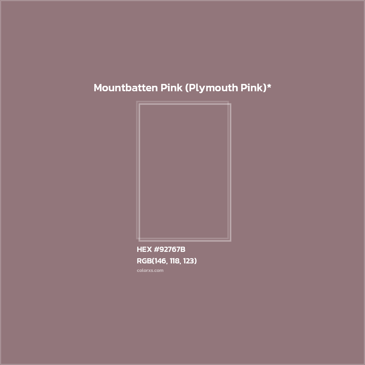 HEX #92767B Color Name, Color Code, Palettes, Similar Paints, Images