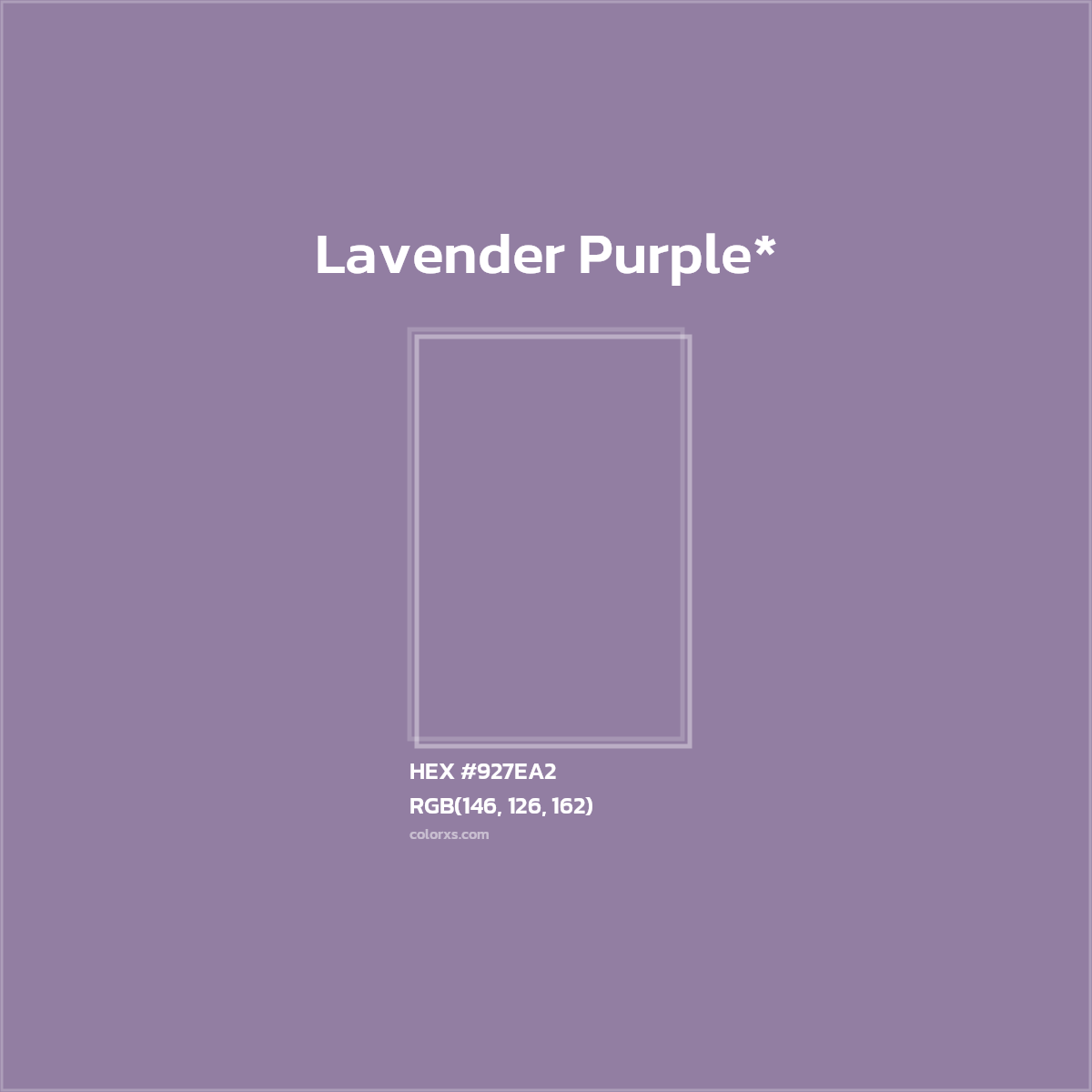 HEX #927EA2 Color Name, Color Code, Palettes, Similar Paints, Images