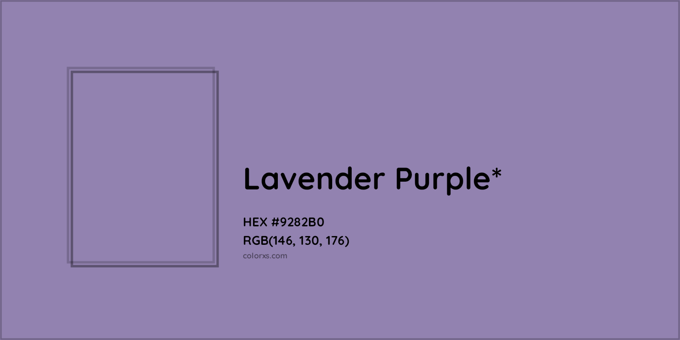 HEX #9282B0 Color Name, Color Code, Palettes, Similar Paints, Images