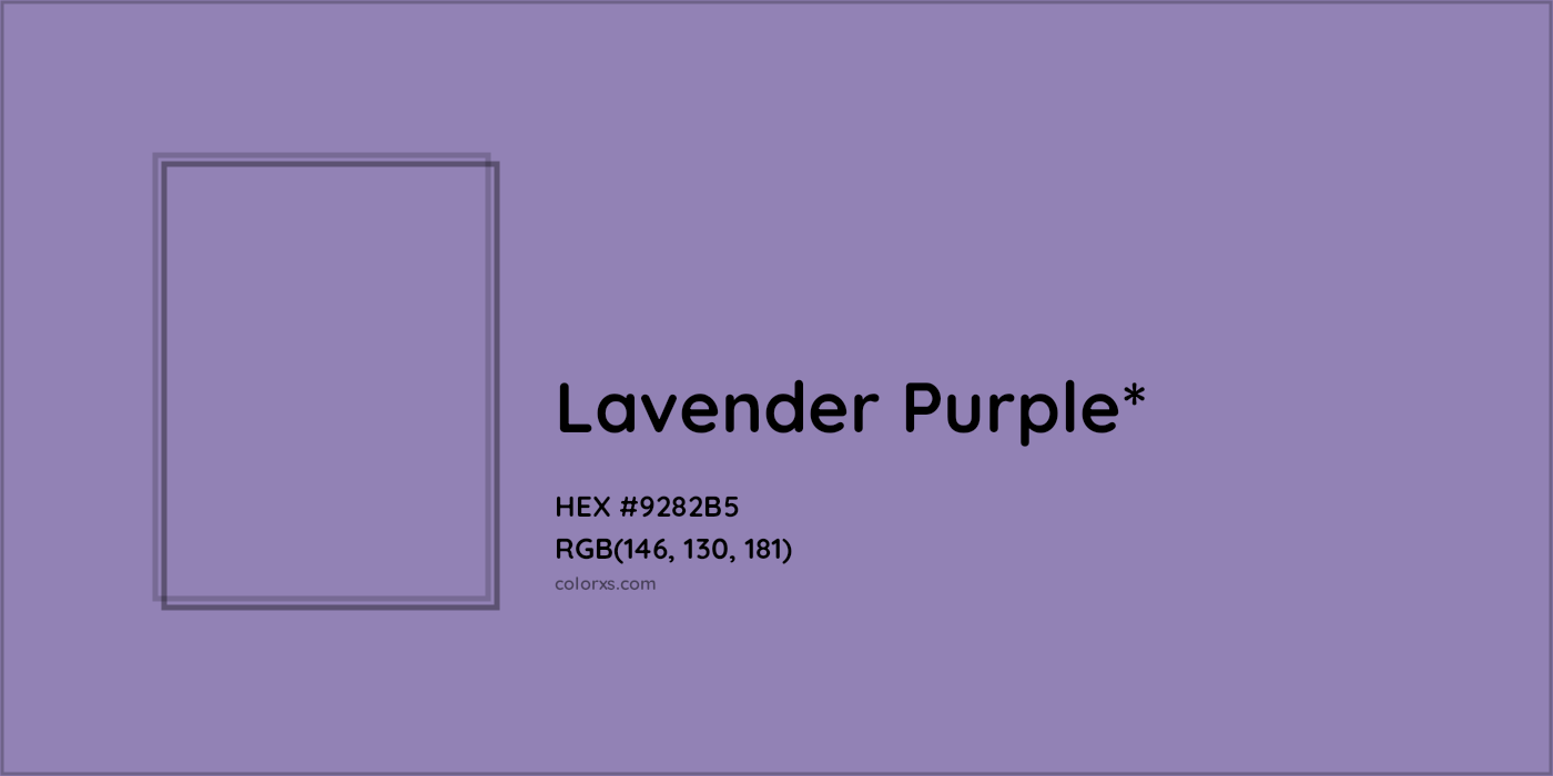 HEX #9282B5 Color Name, Color Code, Palettes, Similar Paints, Images