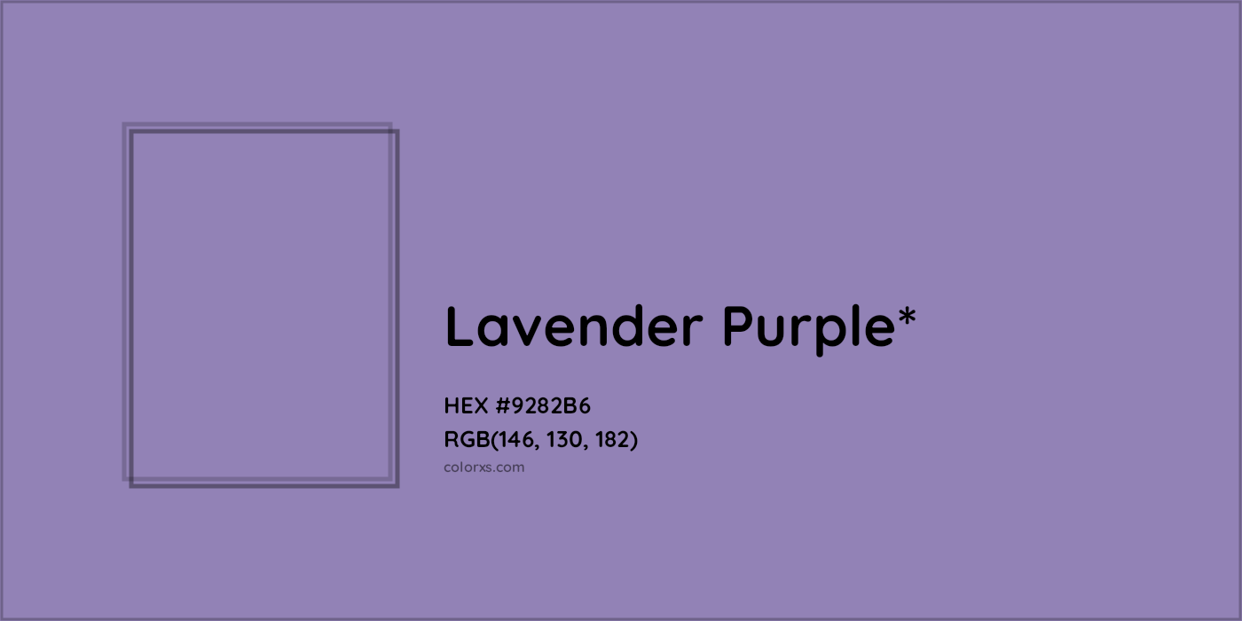 HEX #9282B6 Color Name, Color Code, Palettes, Similar Paints, Images