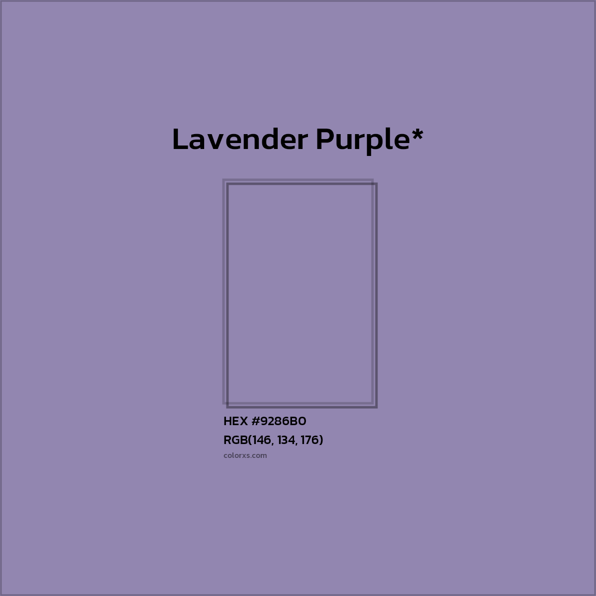 HEX #9286B0 Color Name, Color Code, Palettes, Similar Paints, Images
