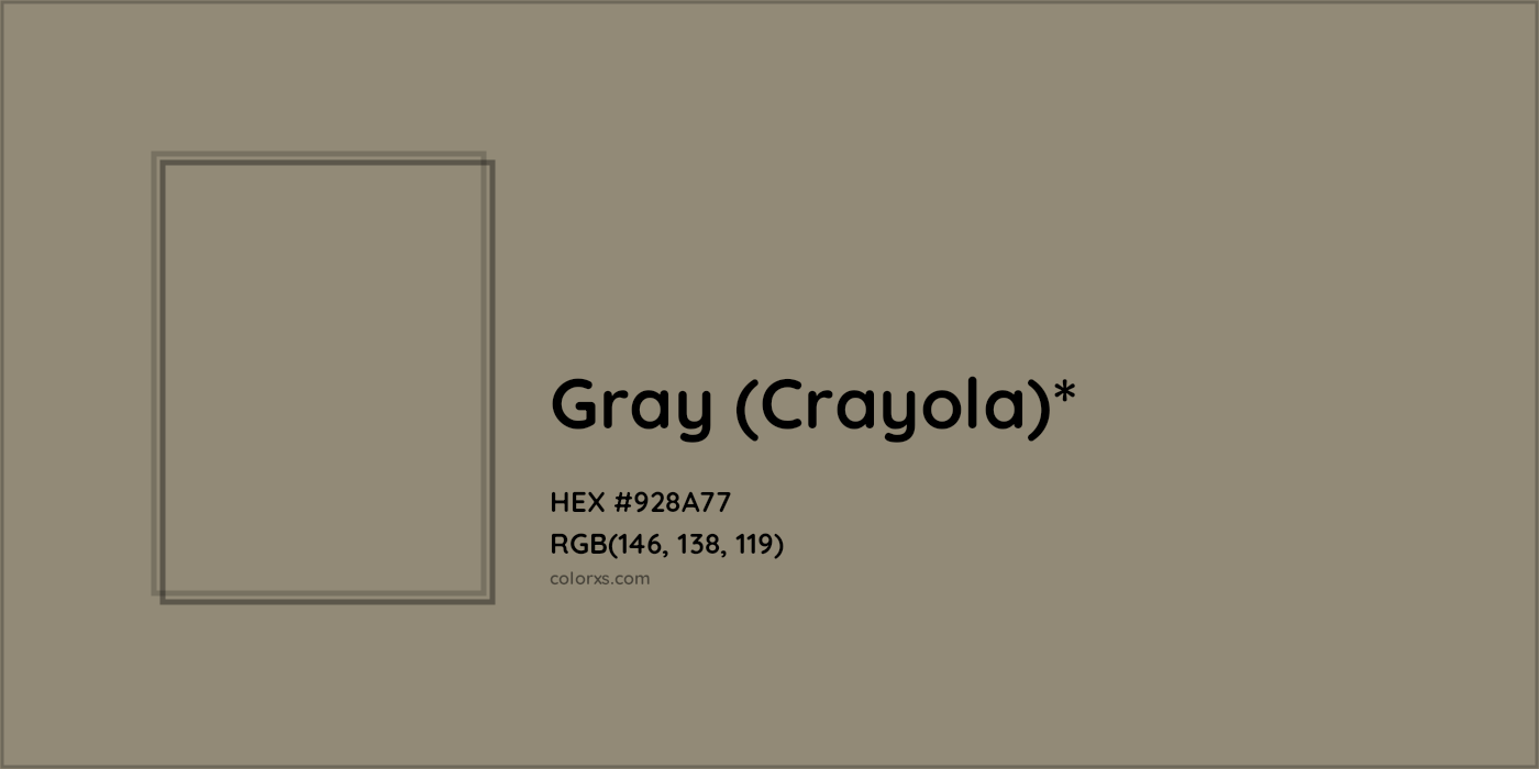 HEX #928A77 Color Name, Color Code, Palettes, Similar Paints, Images