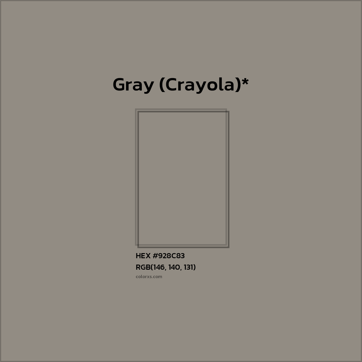HEX #928C83 Color Name, Color Code, Palettes, Similar Paints, Images