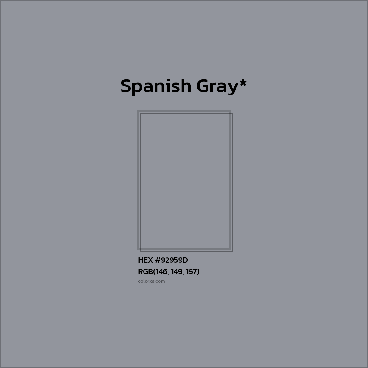 HEX #92959D Color Name, Color Code, Palettes, Similar Paints, Images