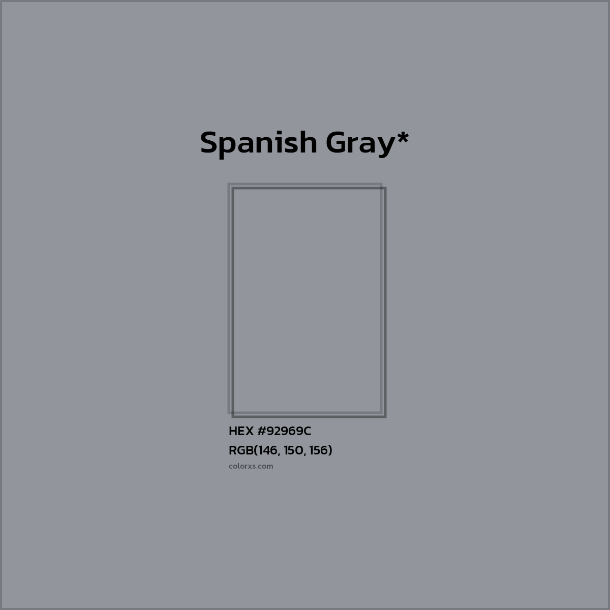 HEX #92969C Color Name, Color Code, Palettes, Similar Paints, Images