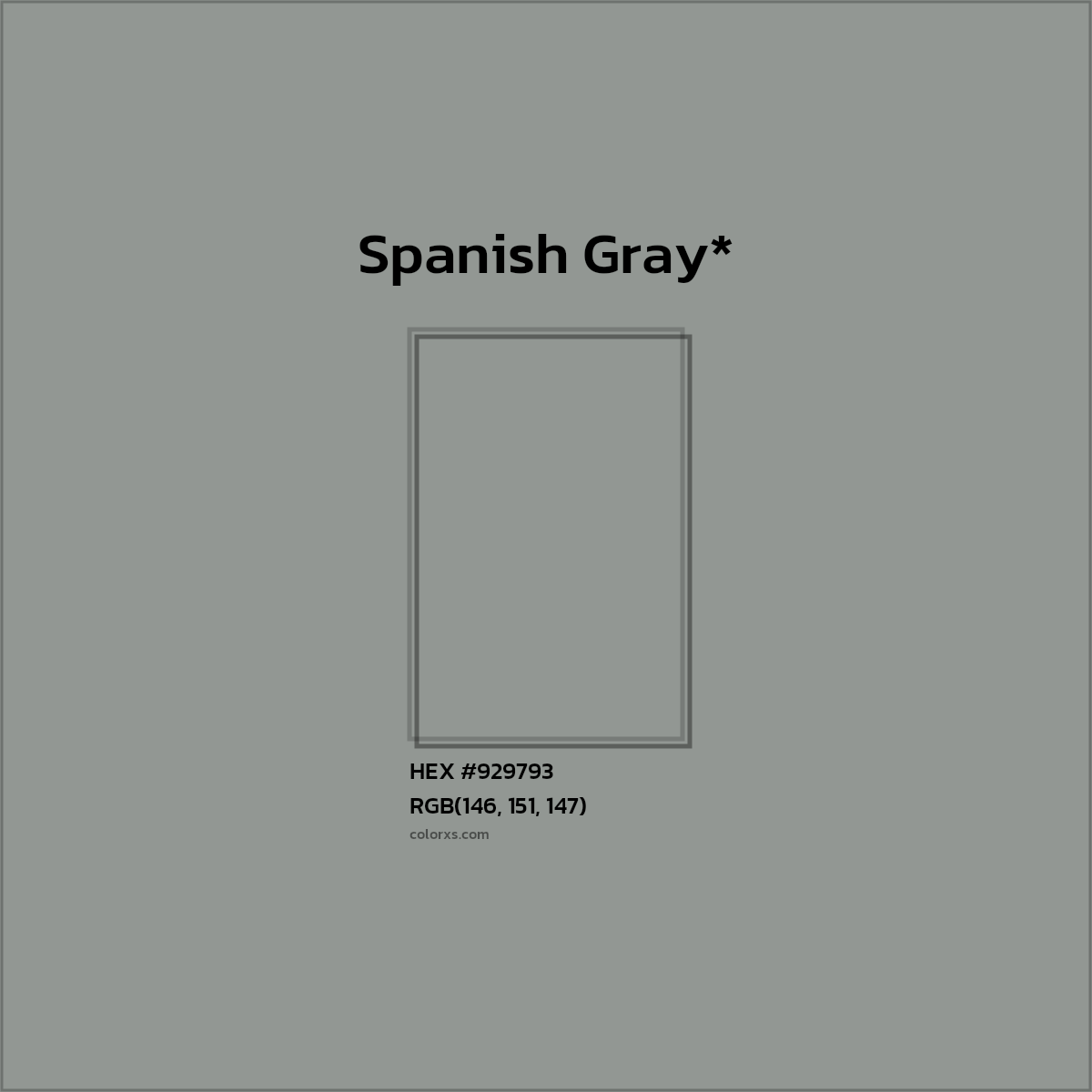 HEX #929793 Color Name, Color Code, Palettes, Similar Paints, Images