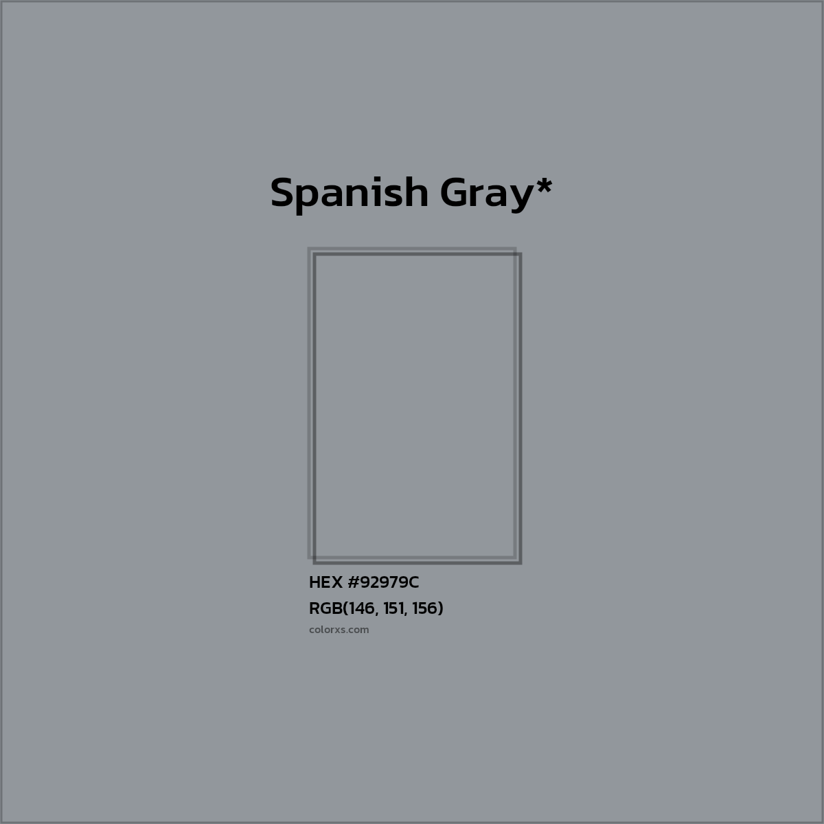 HEX #92979C Color Name, Color Code, Palettes, Similar Paints, Images