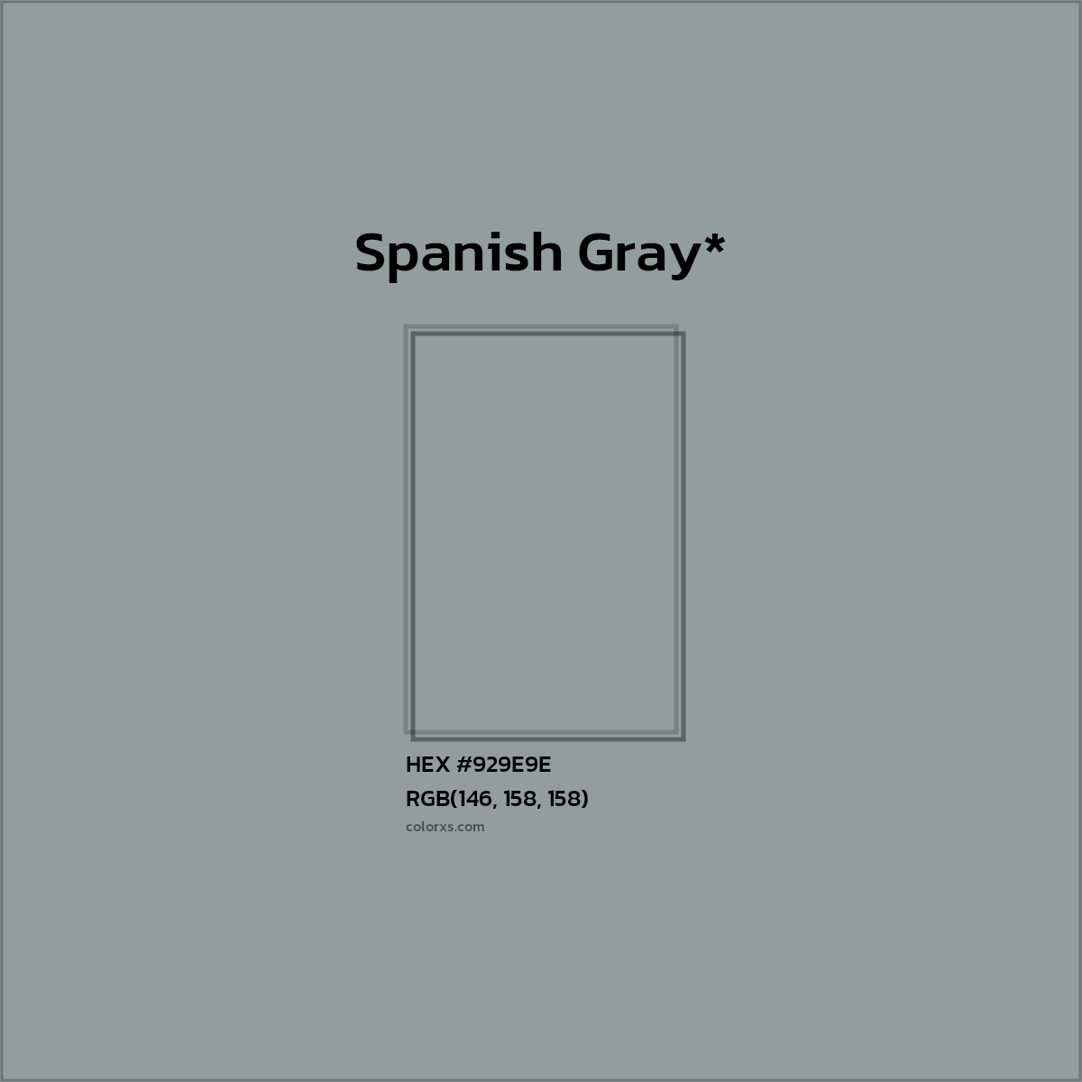 HEX #929E9E Color Name, Color Code, Palettes, Similar Paints, Images