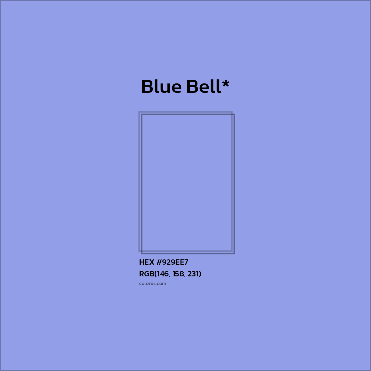 HEX #929EE7 Color Name, Color Code, Palettes, Similar Paints, Images