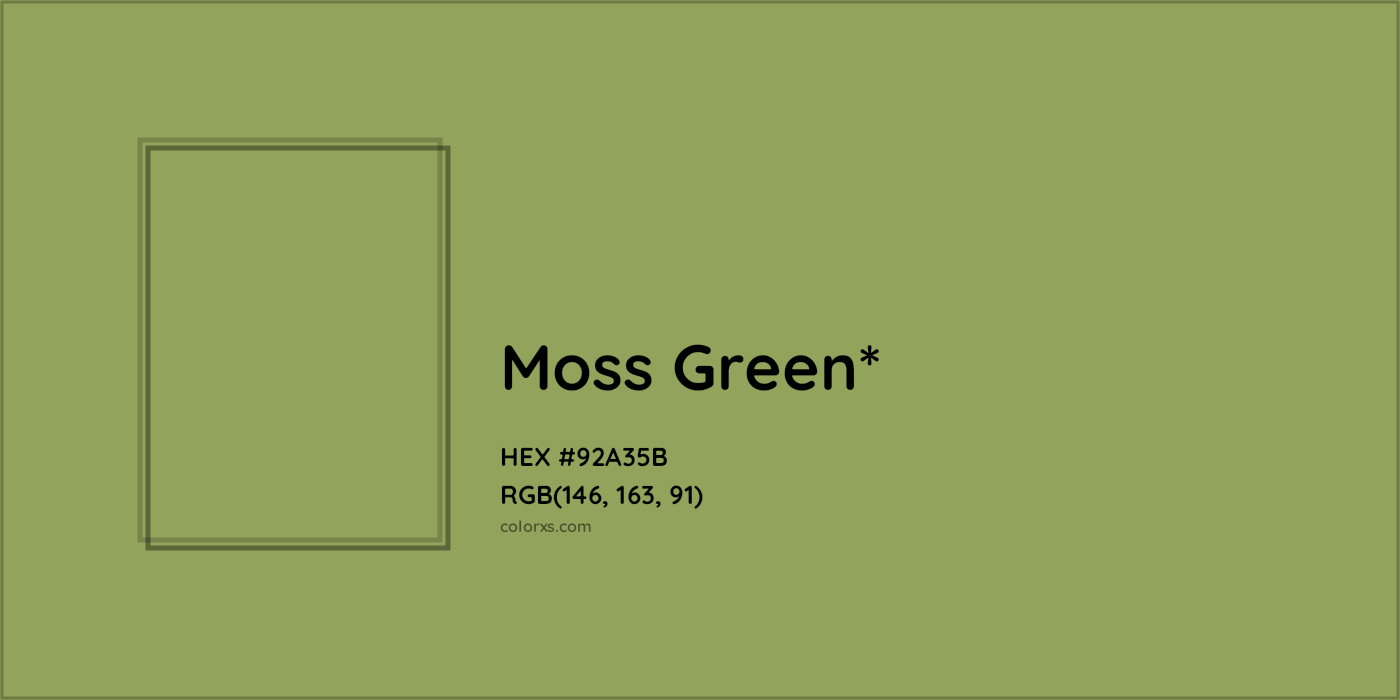 HEX #92A35B Color Name, Color Code, Palettes, Similar Paints, Images