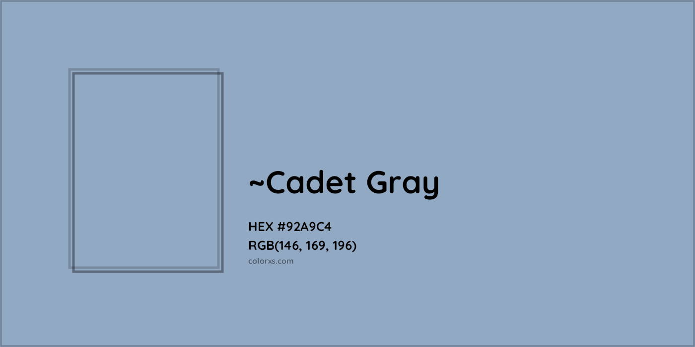 HEX #92A9C4 Color Name, Color Code, Palettes, Similar Paints, Images