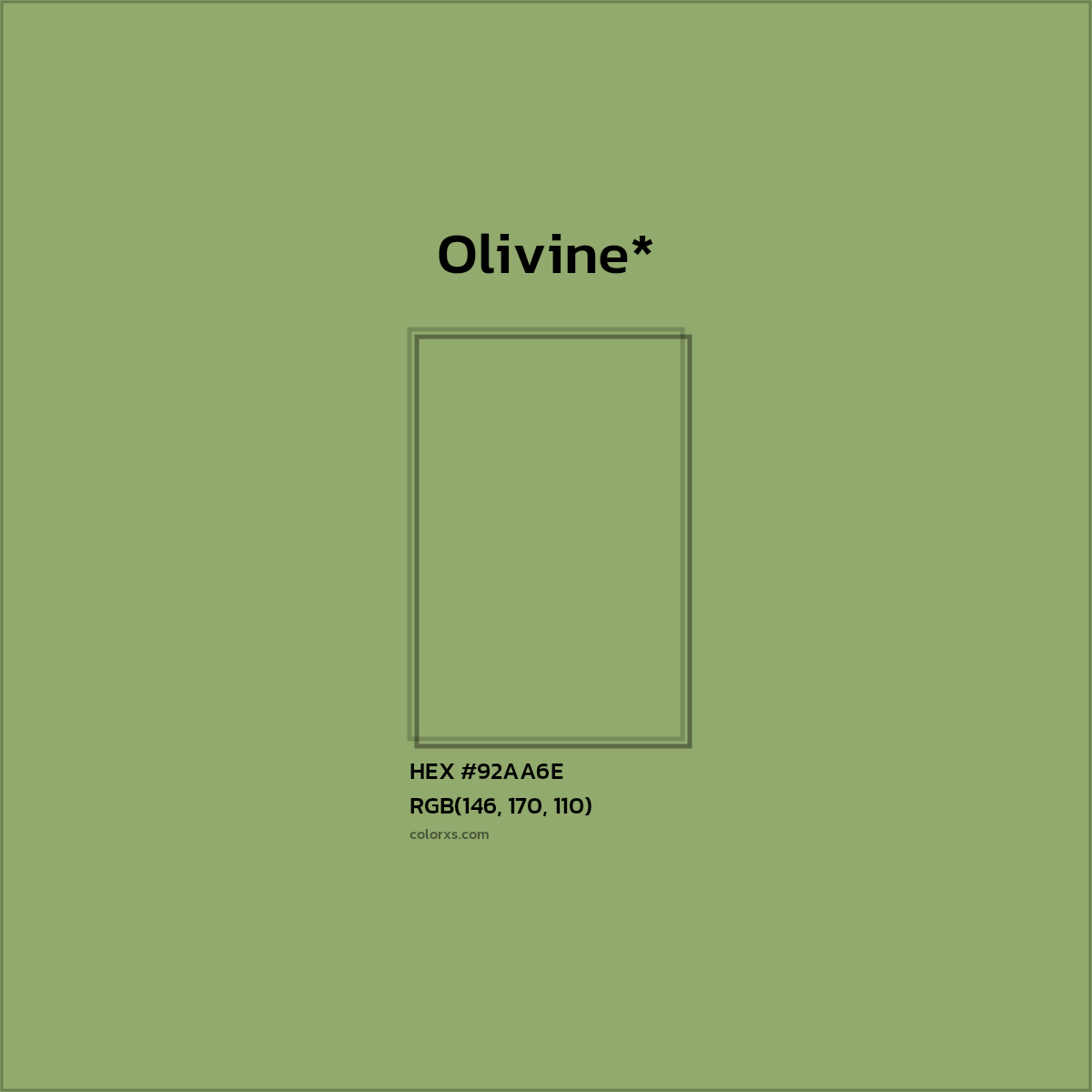 HEX #92AA6E Color Name, Color Code, Palettes, Similar Paints, Images