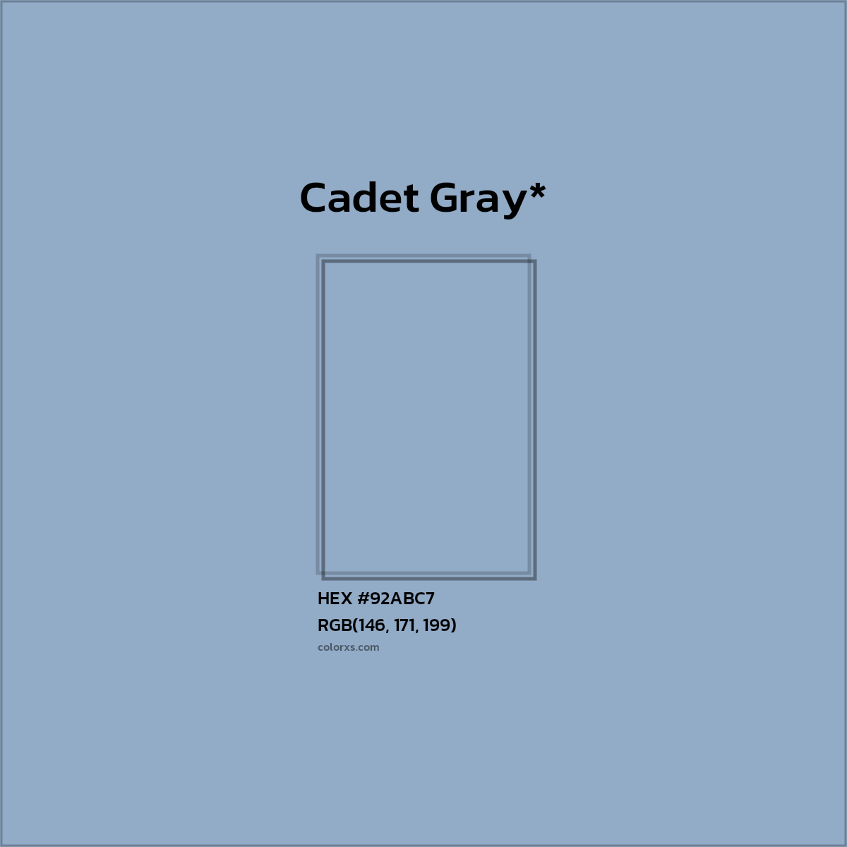 HEX #92ABC7 Color Name, Color Code, Palettes, Similar Paints, Images