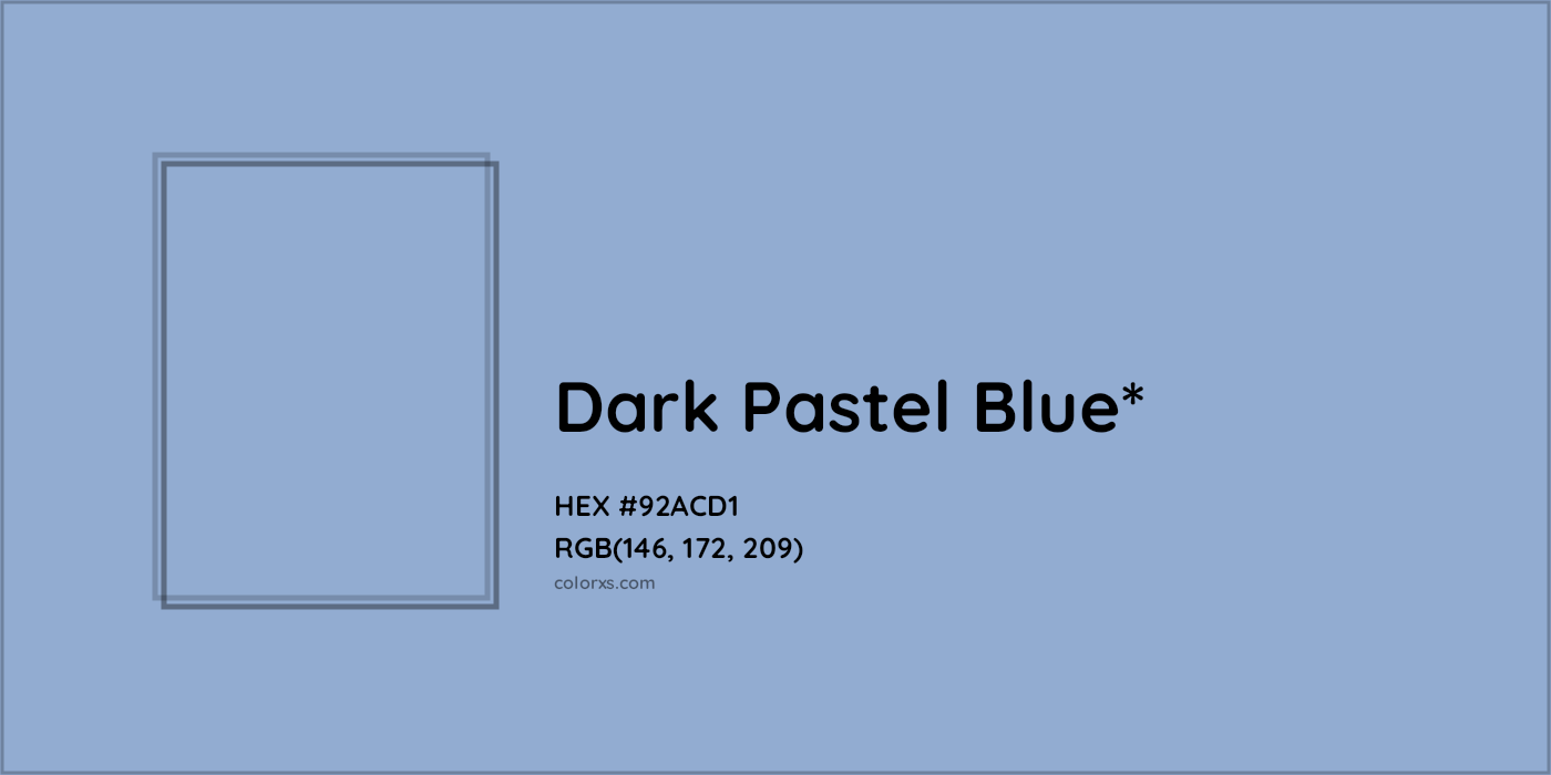 HEX #92ACD1 Color Name, Color Code, Palettes, Similar Paints, Images