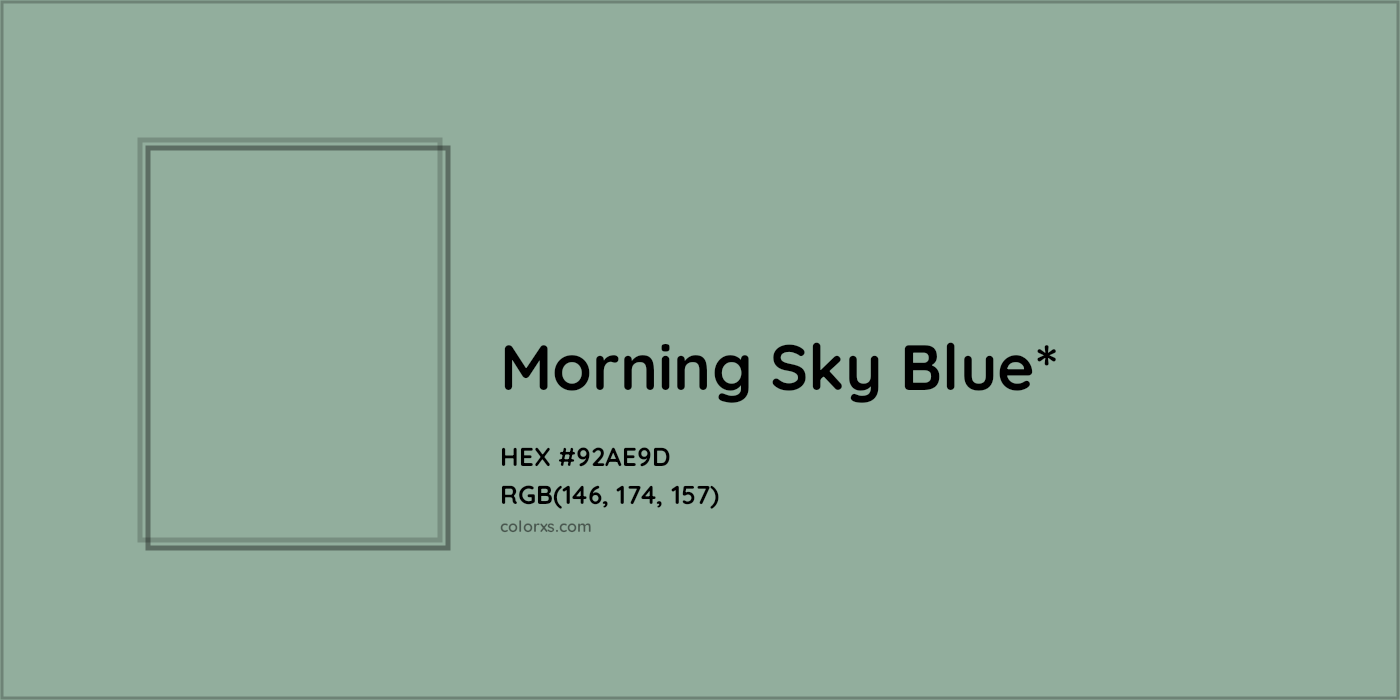 HEX #92AE9D Color Name, Color Code, Palettes, Similar Paints, Images