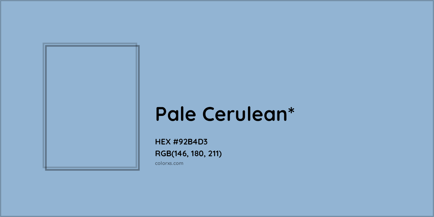HEX #92B4D3 Color Name, Color Code, Palettes, Similar Paints, Images