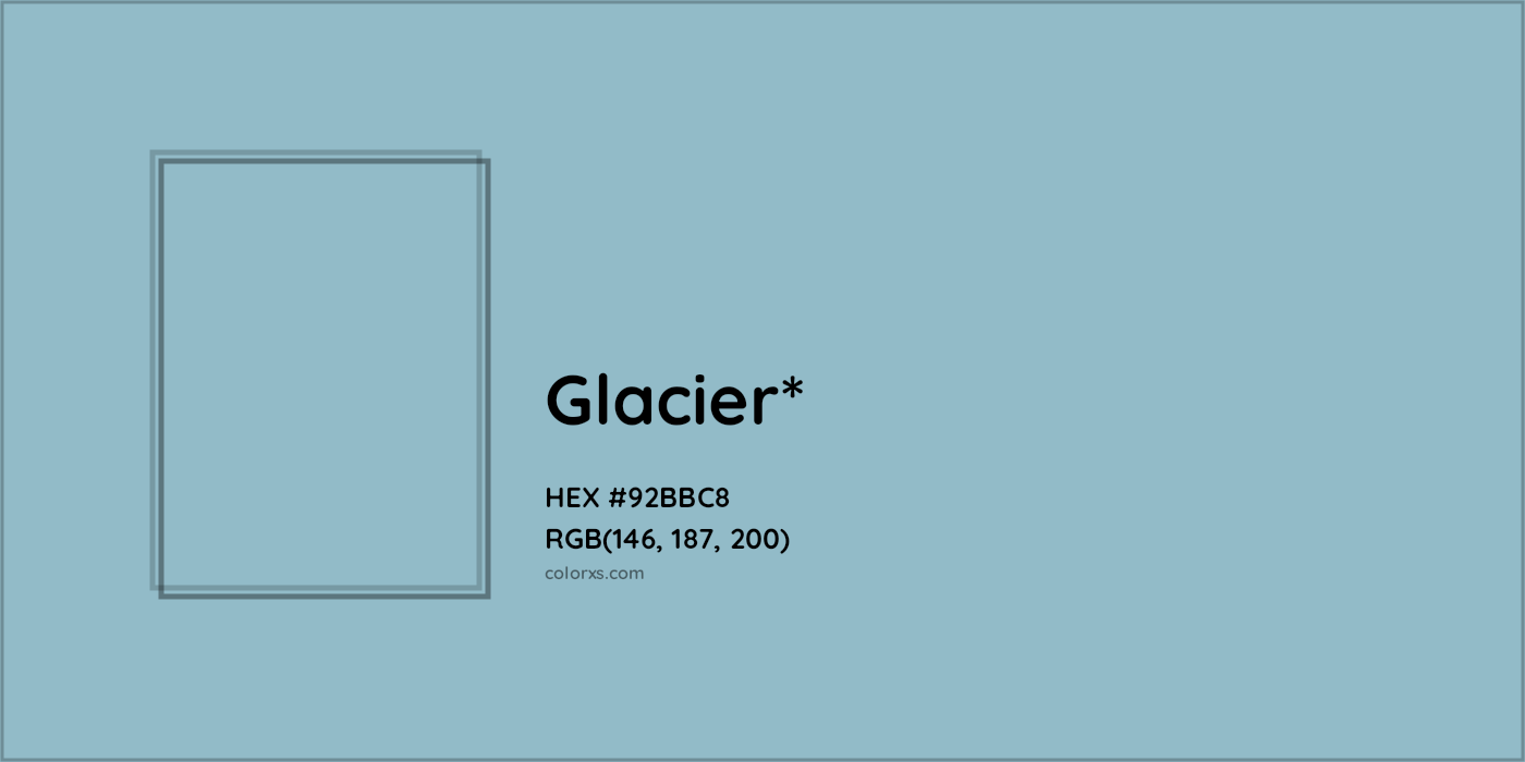 HEX #92BBC8 Color Name, Color Code, Palettes, Similar Paints, Images