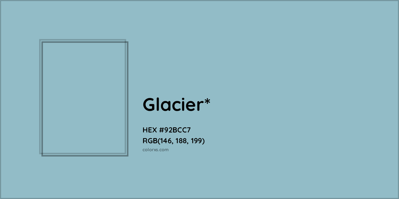 HEX #92BCC7 Color Name, Color Code, Palettes, Similar Paints, Images