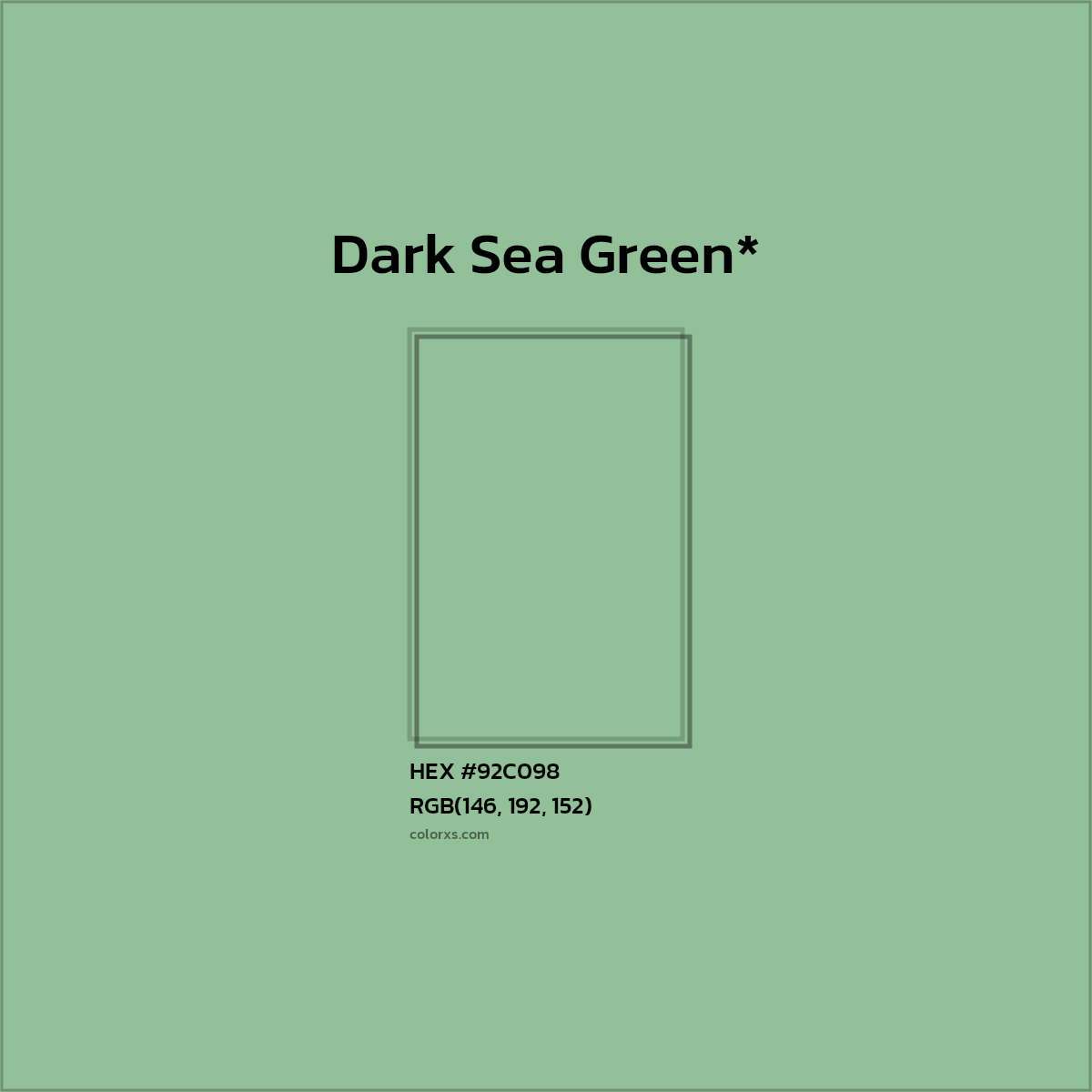 HEX #92C098 Color Name, Color Code, Palettes, Similar Paints, Images