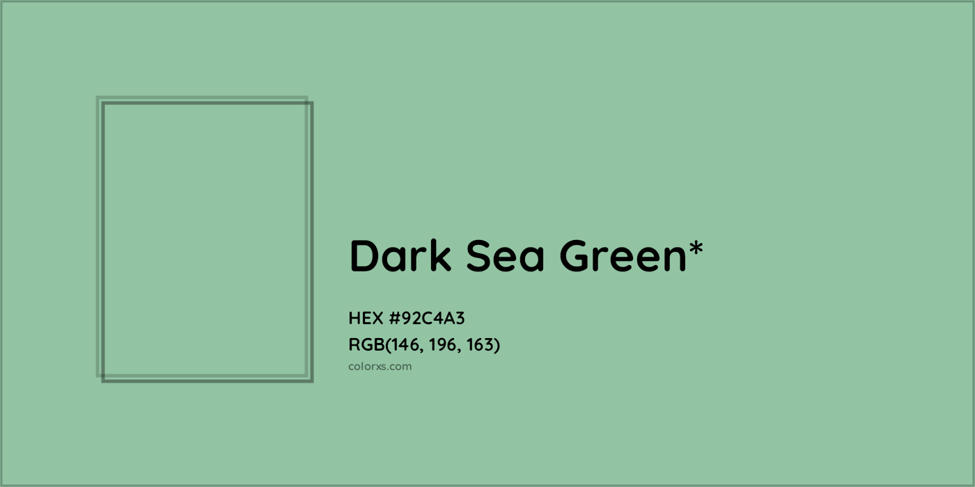 HEX #92C4A3 Color Name, Color Code, Palettes, Similar Paints, Images