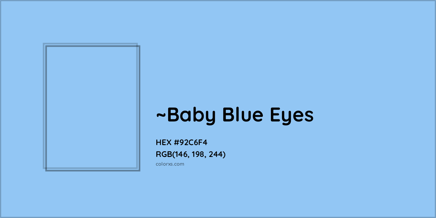 HEX #92C6F4 Color Name, Color Code, Palettes, Similar Paints, Images