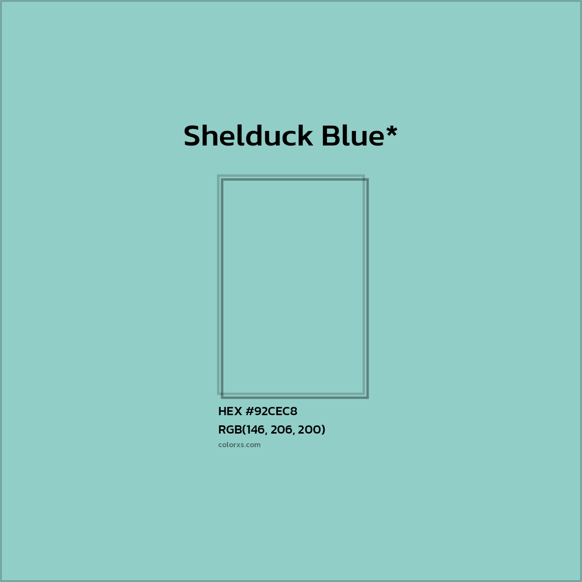 HEX #92CEC8 Color Name, Color Code, Palettes, Similar Paints, Images