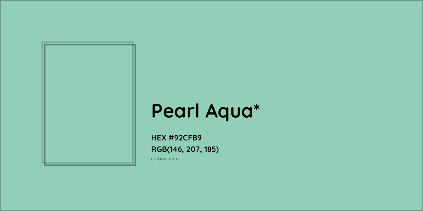 HEX #92CFB9 Color Name, Color Code, Palettes, Similar Paints, Images