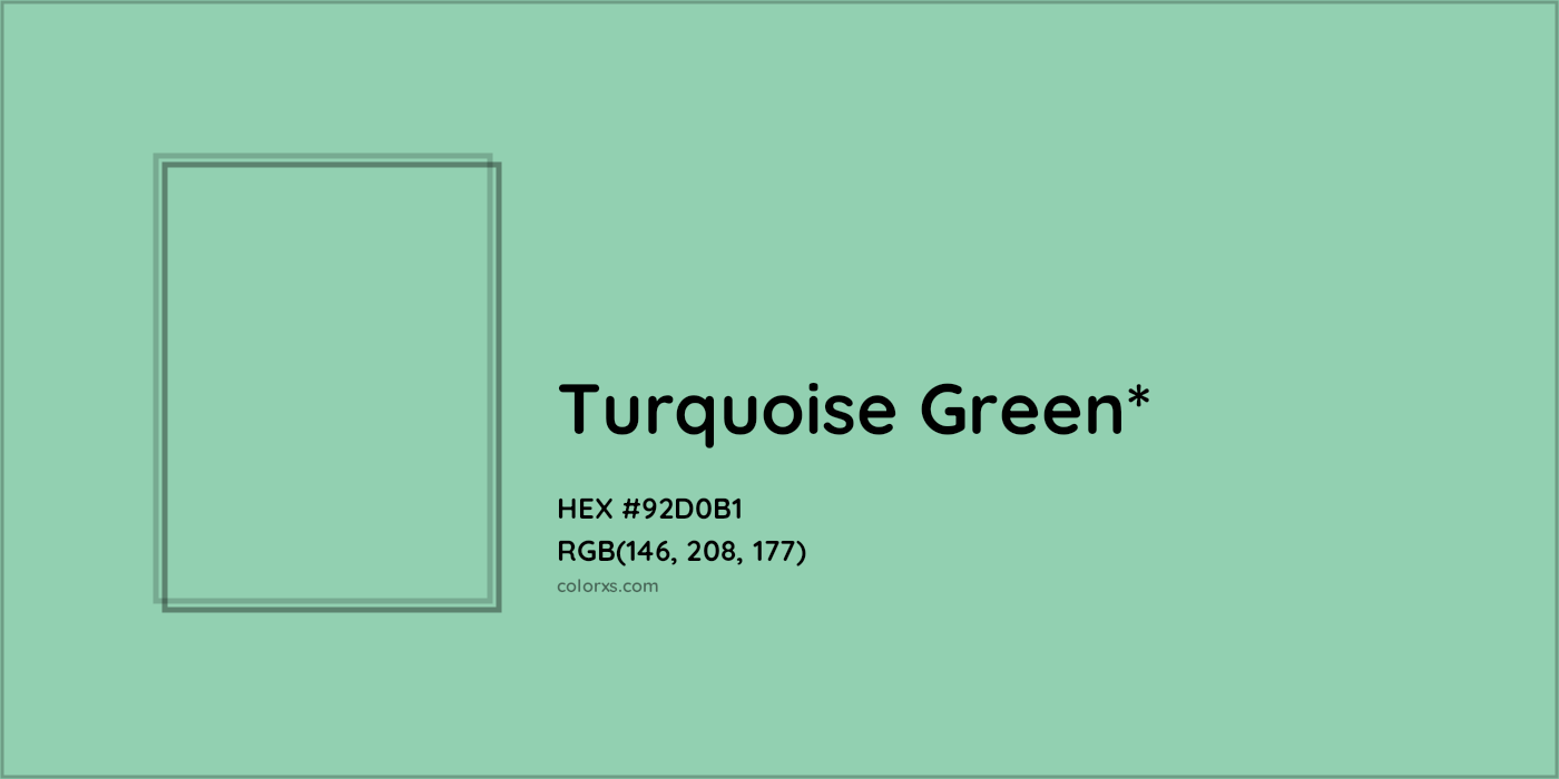 HEX #92D0B1 Color Name, Color Code, Palettes, Similar Paints, Images