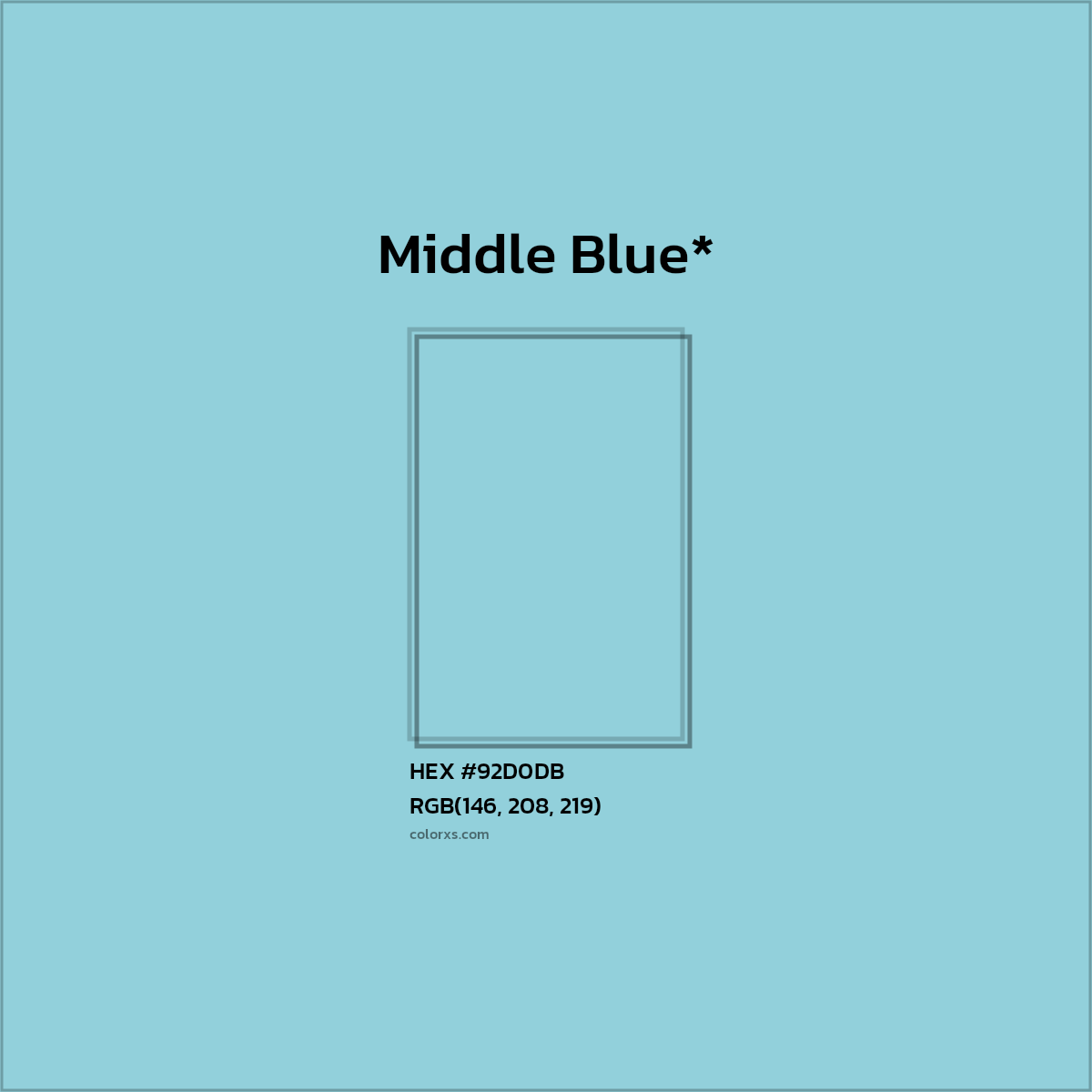 HEX #92D0DB Color Name, Color Code, Palettes, Similar Paints, Images