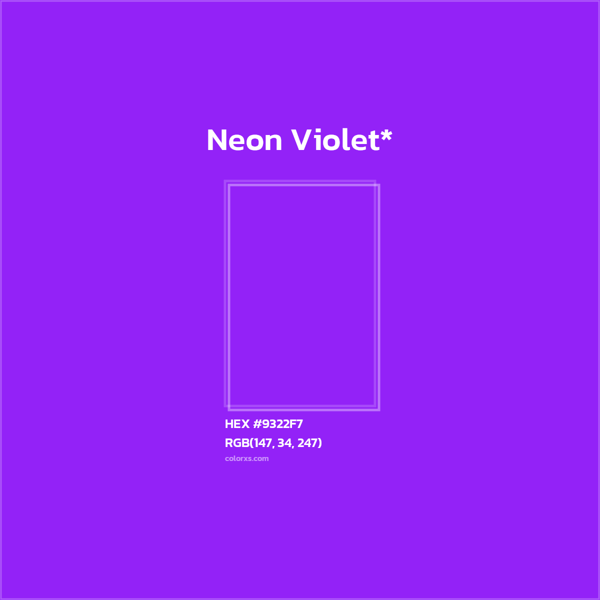 HEX #9322F7 Color Name, Color Code, Palettes, Similar Paints, Images