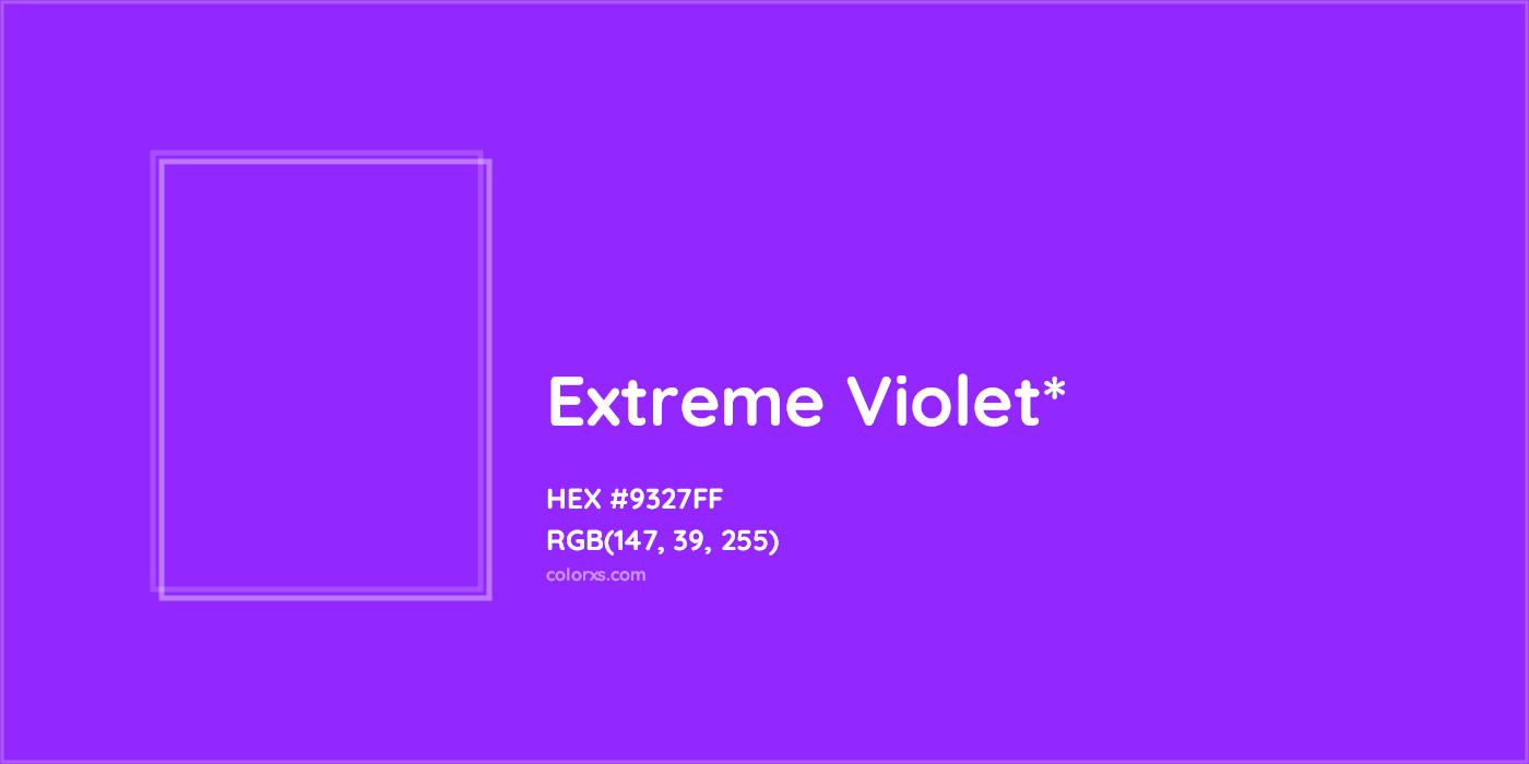 HEX #9327FF Color Name, Color Code, Palettes, Similar Paints, Images