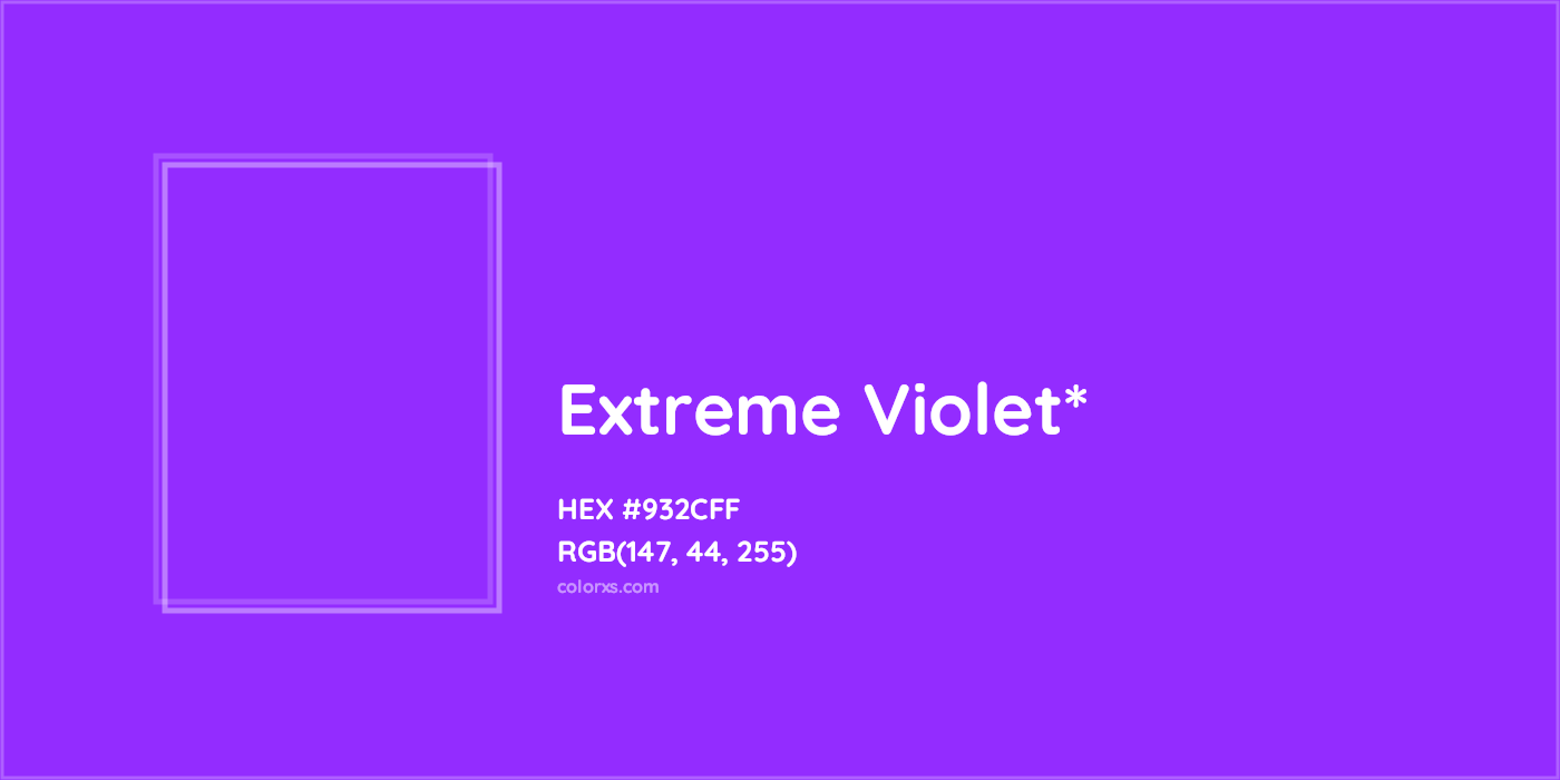HEX #932CFF Color Name, Color Code, Palettes, Similar Paints, Images