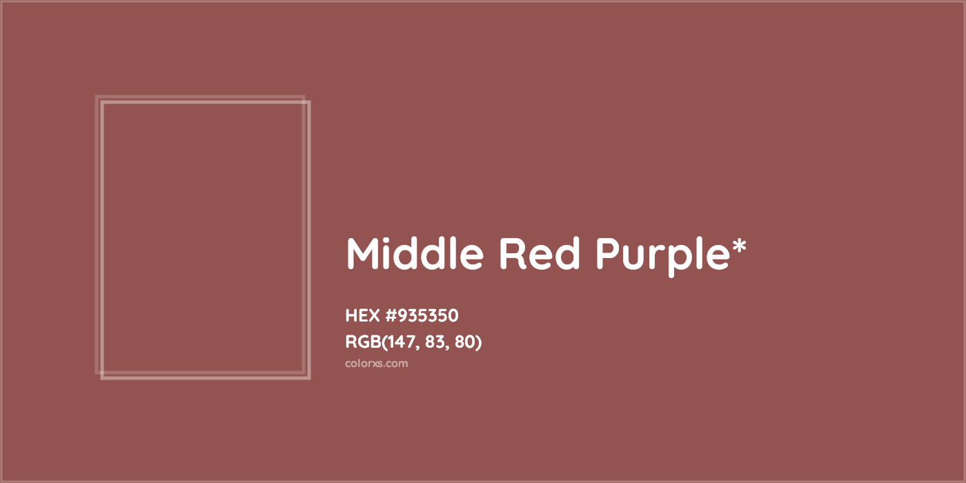 HEX #935350 Color Name, Color Code, Palettes, Similar Paints, Images