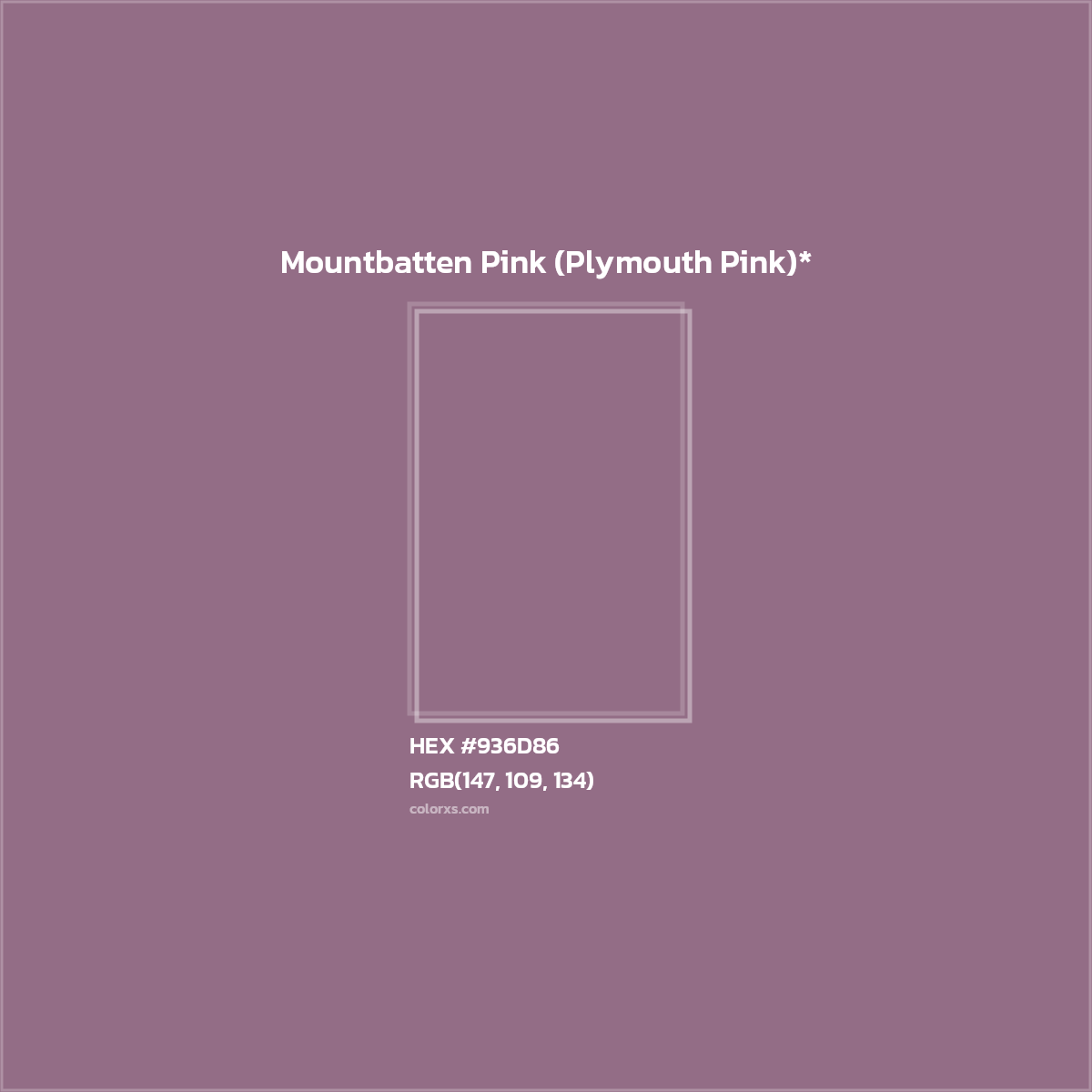 HEX #936D86 Color Name, Color Code, Palettes, Similar Paints, Images