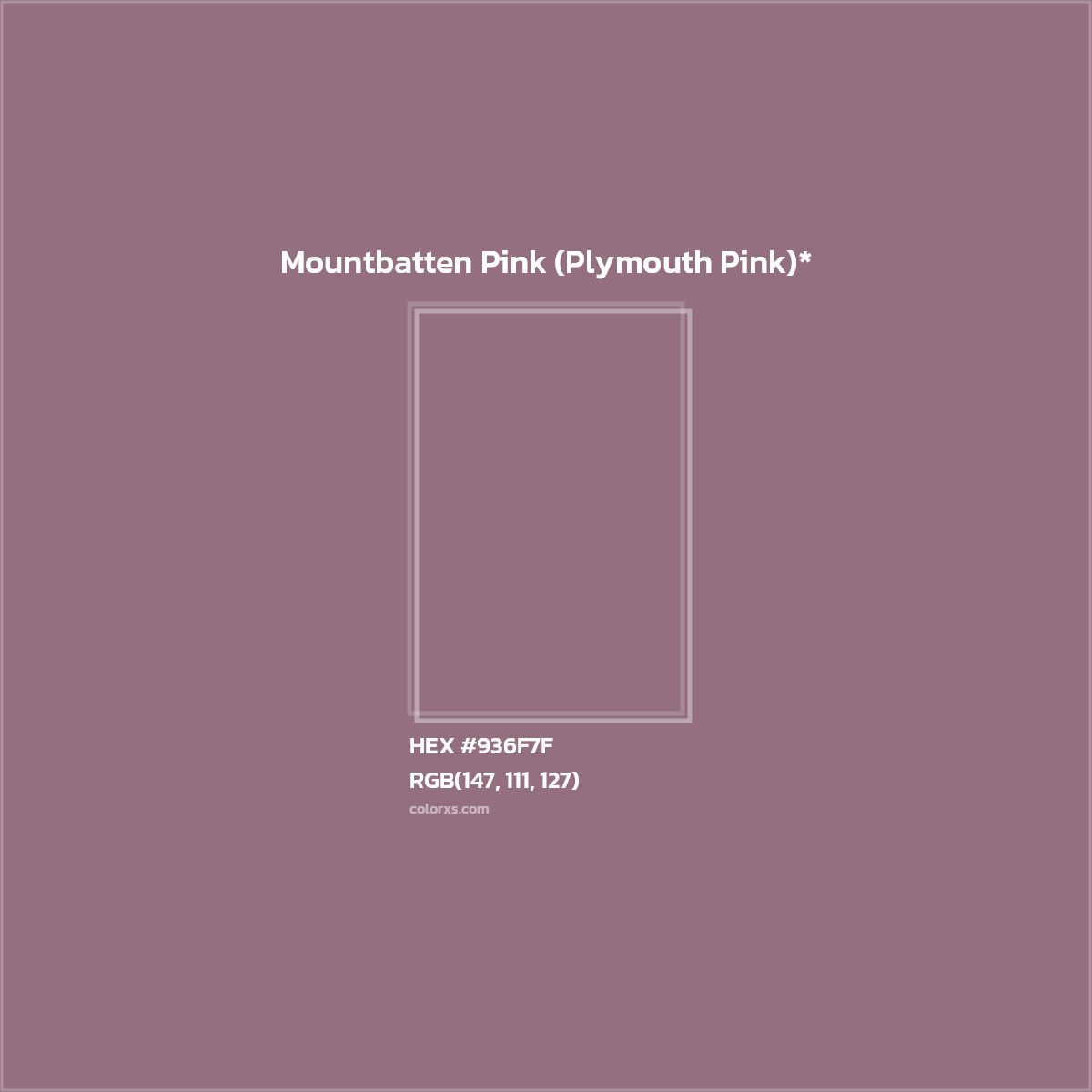 HEX #936F7F Color Name, Color Code, Palettes, Similar Paints, Images