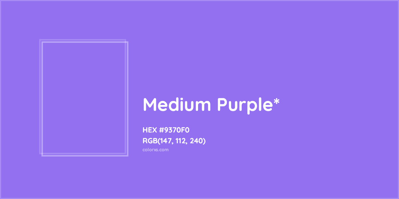 HEX #9370F0 Color Name, Color Code, Palettes, Similar Paints, Images