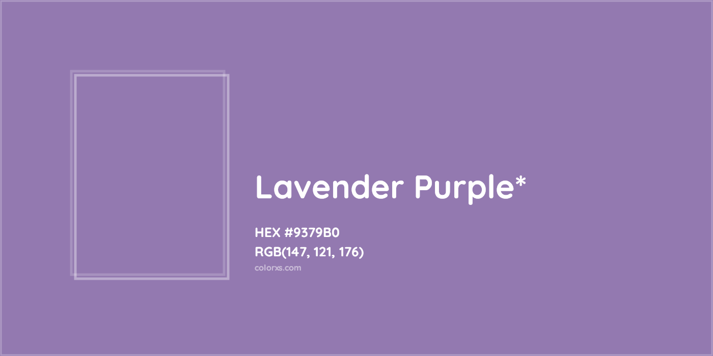 HEX #9379B0 Color Name, Color Code, Palettes, Similar Paints, Images