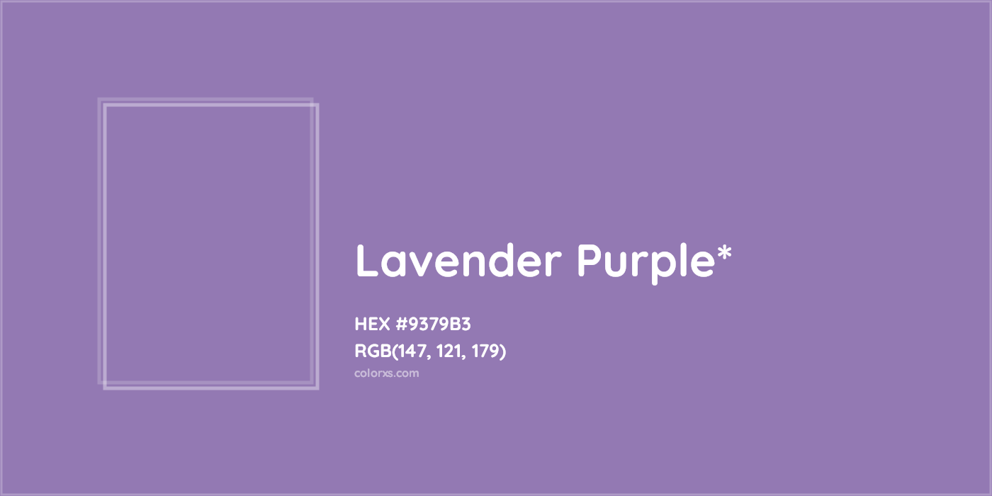 HEX #9379B3 Color Name, Color Code, Palettes, Similar Paints, Images
