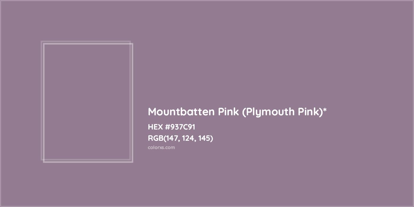 HEX #937C91 Color Name, Color Code, Palettes, Similar Paints, Images
