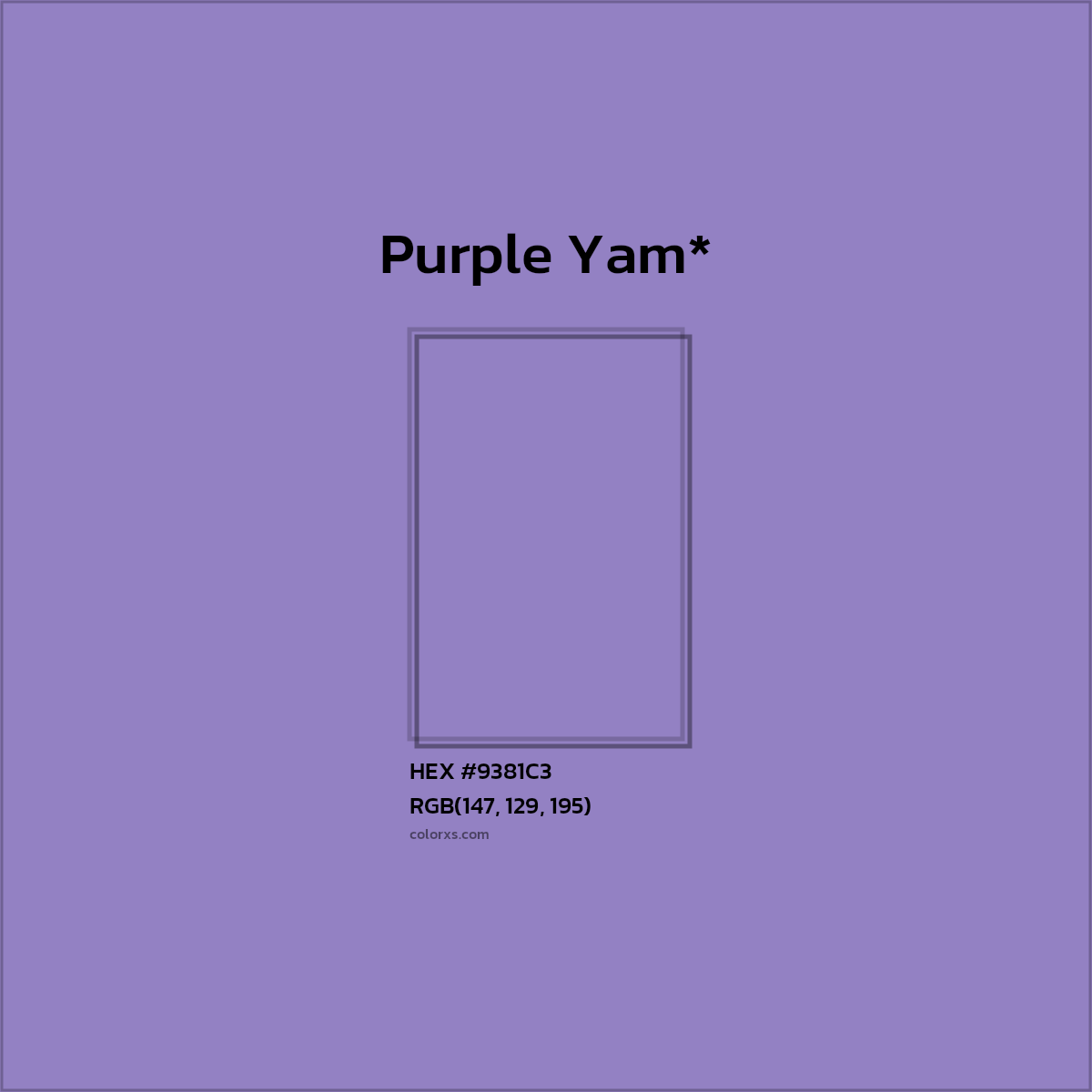 HEX #9381C3 Color Name, Color Code, Palettes, Similar Paints, Images