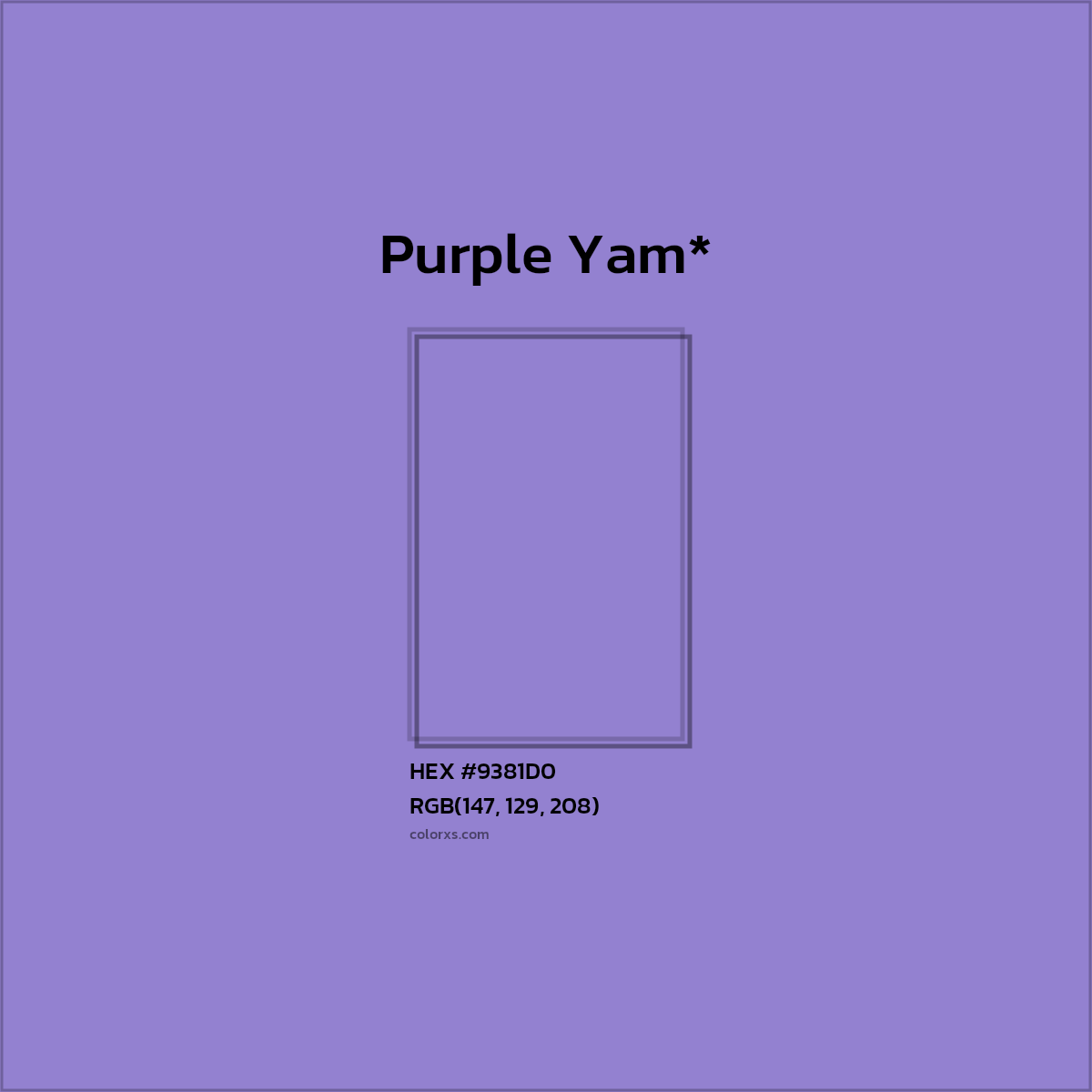 HEX #9381D0 Color Name, Color Code, Palettes, Similar Paints, Images