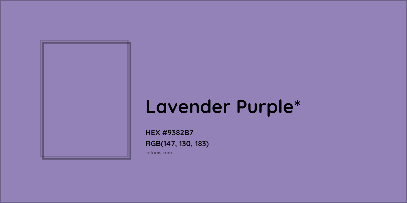 HEX #9382B7 Color Name, Color Code, Palettes, Similar Paints, Images