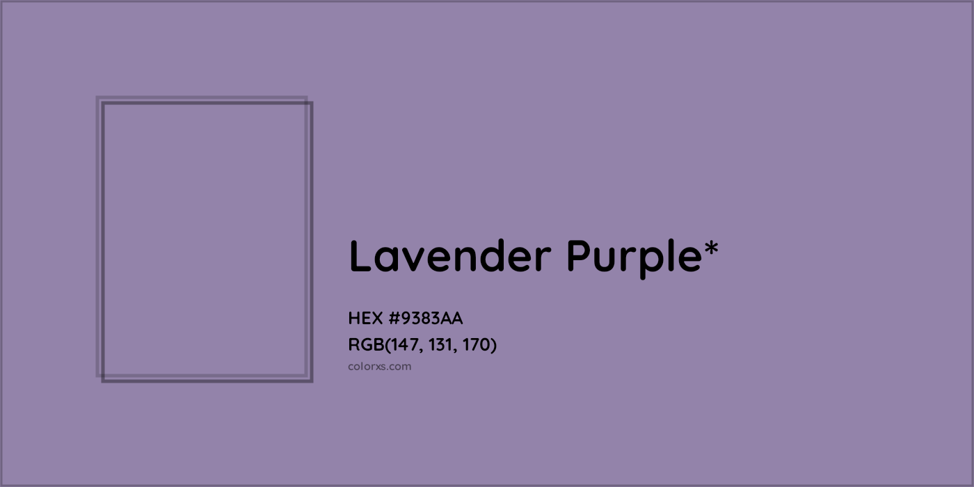 HEX #9383AA Color Name, Color Code, Palettes, Similar Paints, Images