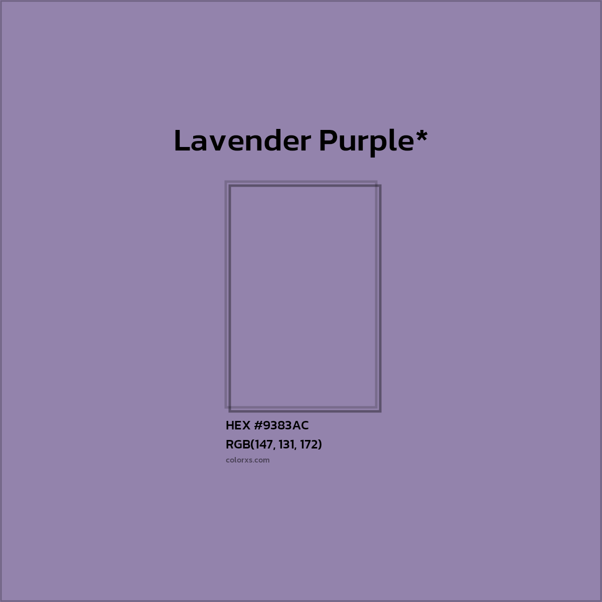 HEX #9383AC Color Name, Color Code, Palettes, Similar Paints, Images