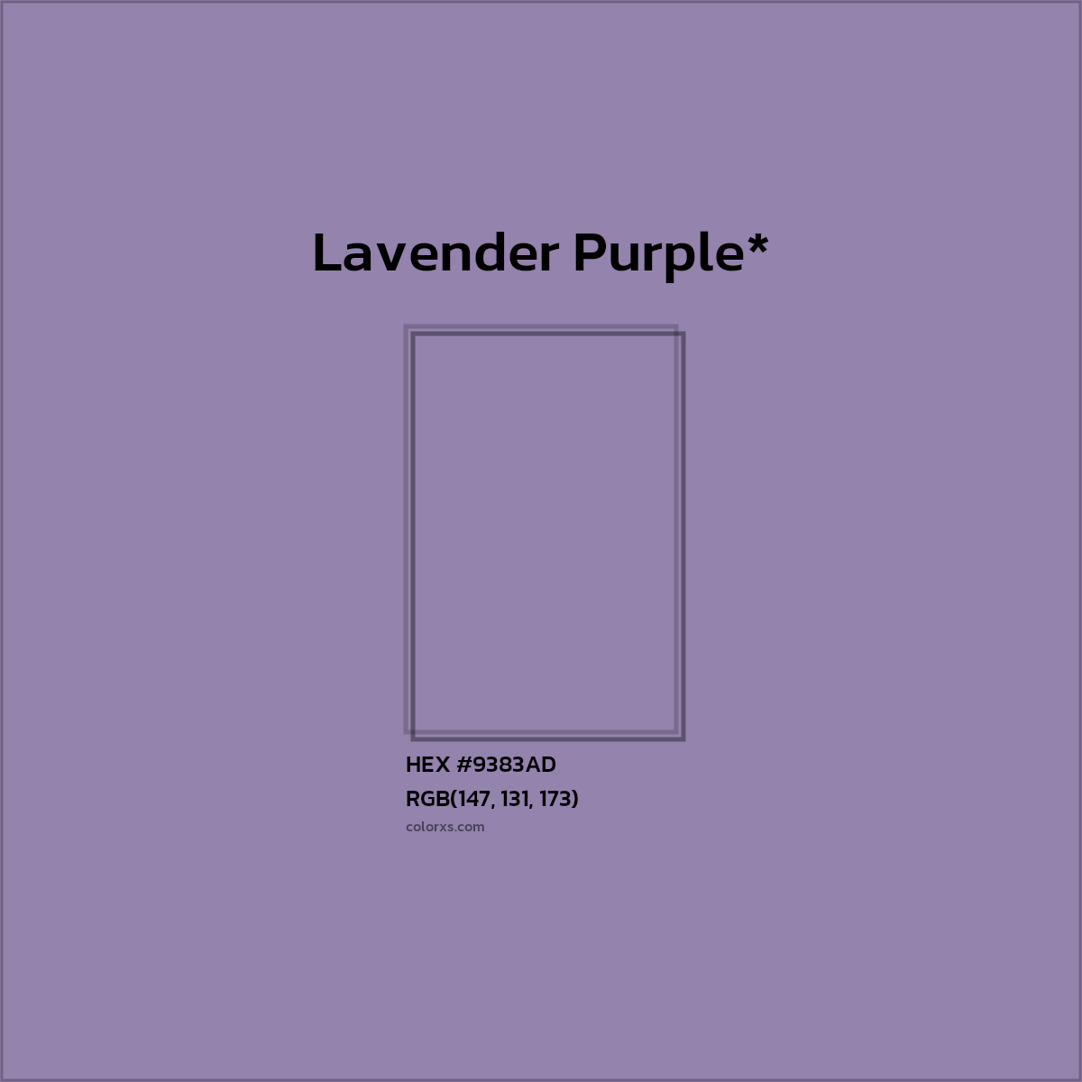 HEX #9383AD Color Name, Color Code, Palettes, Similar Paints, Images